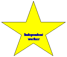 5-Point Star:  
Independent worker
